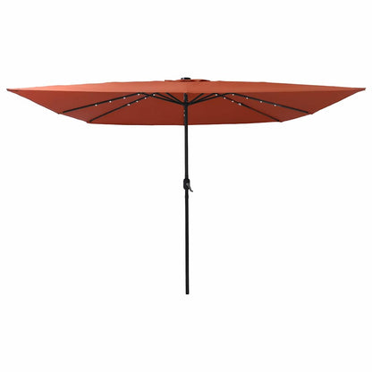 Gartenparasol Rot und Schwarz 295 x 295 x 245 cm