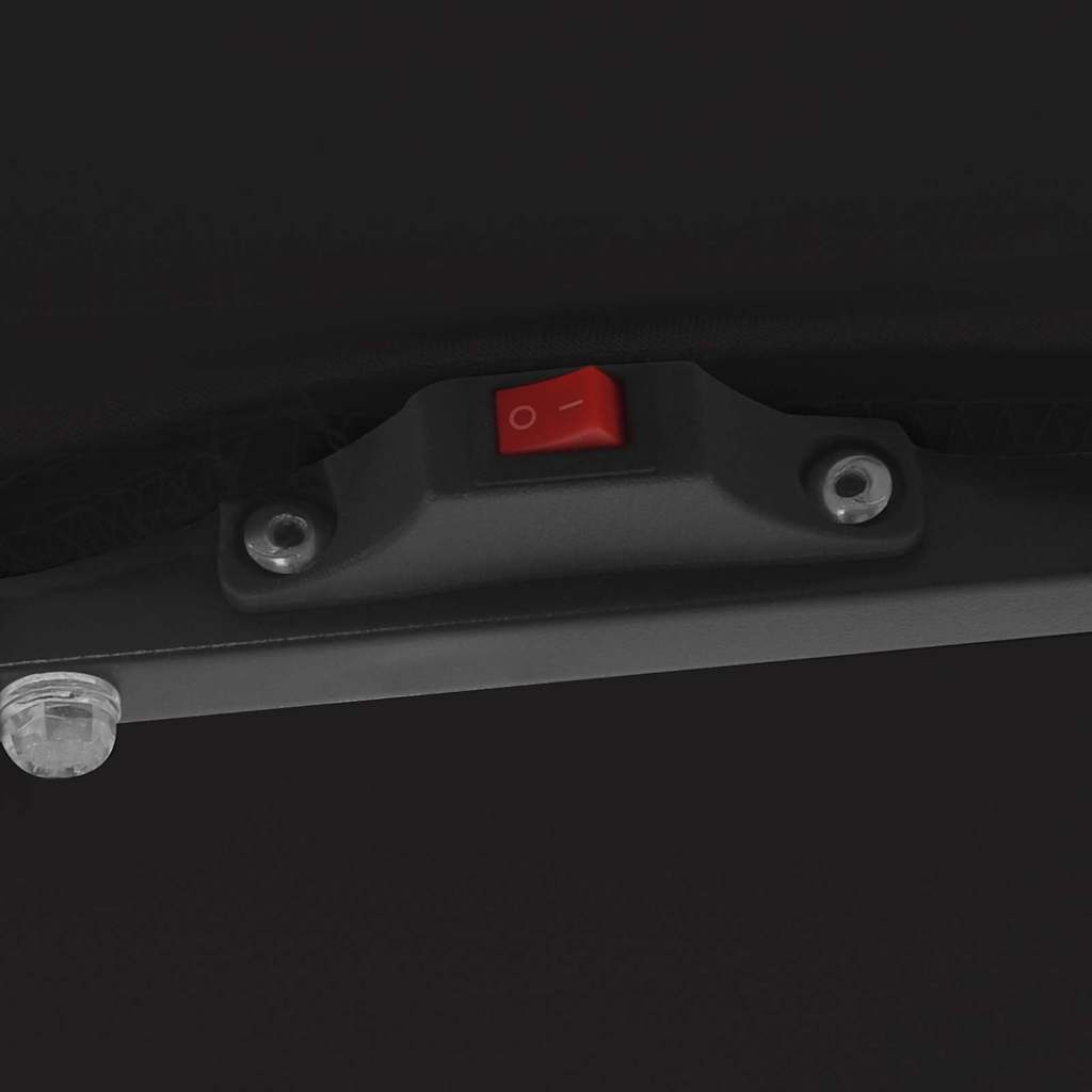 Gartenparasol Schwarz 295 x 295 x 245 cm Polyester und Stahl