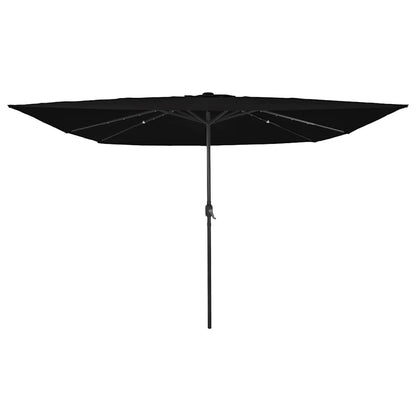 Gartenparasol Schwarz 295 x 295 x 245 cm Polyester und Stahl