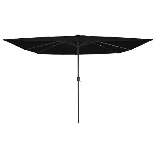 Gartenparasol Schwarz 295 x 295 x 245 cm Polyester und Stahl