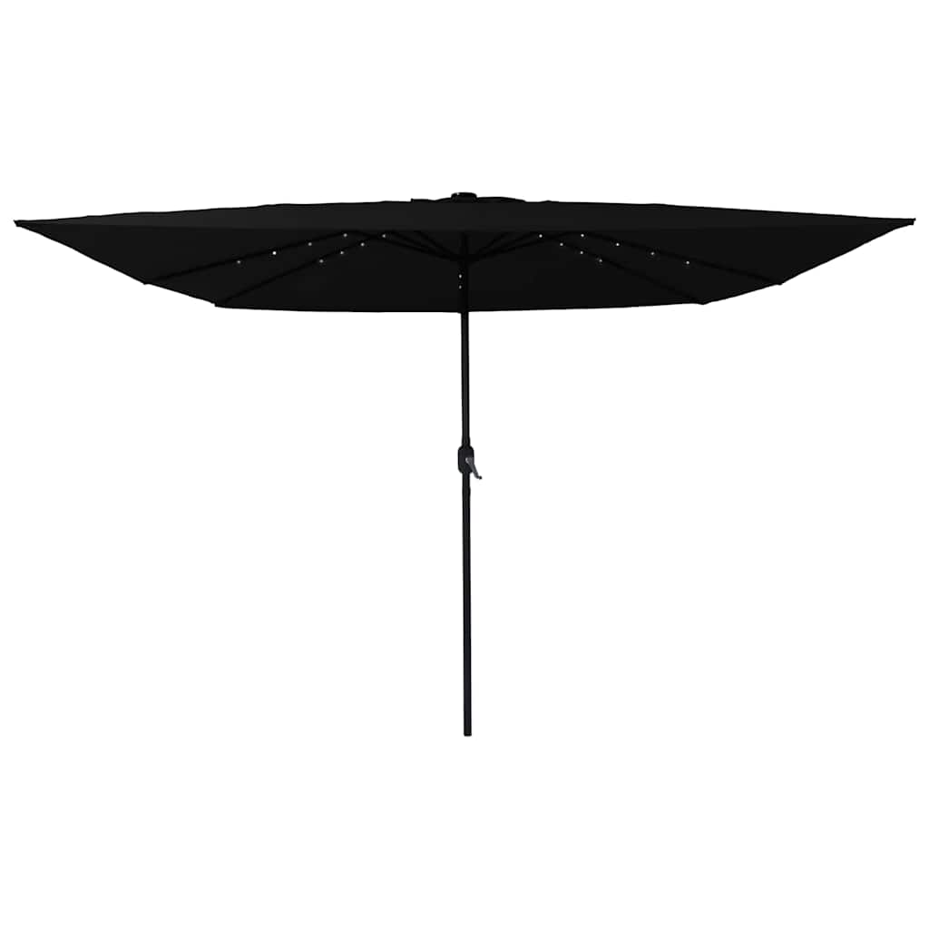 Gartenparasol Schwarz 295 x 295 x 245 cm Polyester und Stahl