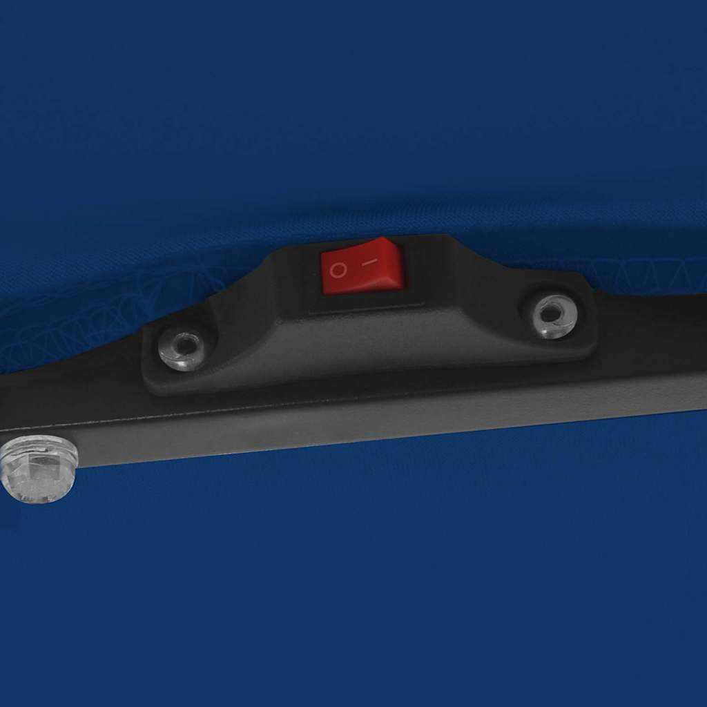 Gartenparasol Blau und Schwarz 295 x 295 x 245 cm