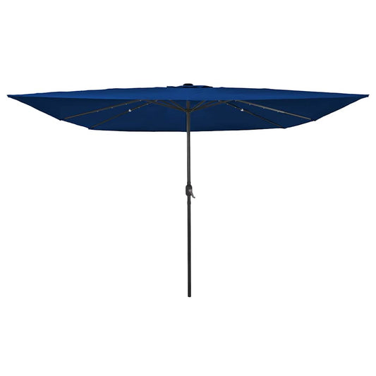 Gartenparasol Blau und Schwarz 295 x 295 x 245 cm