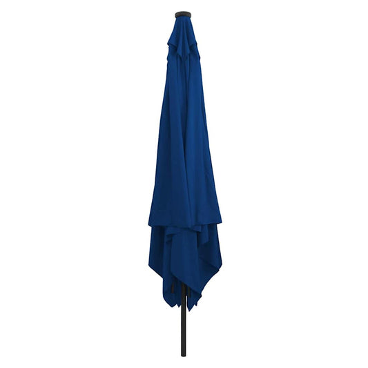 Gartenparasol Blau und Schwarz 295 x 295 x 245 cm