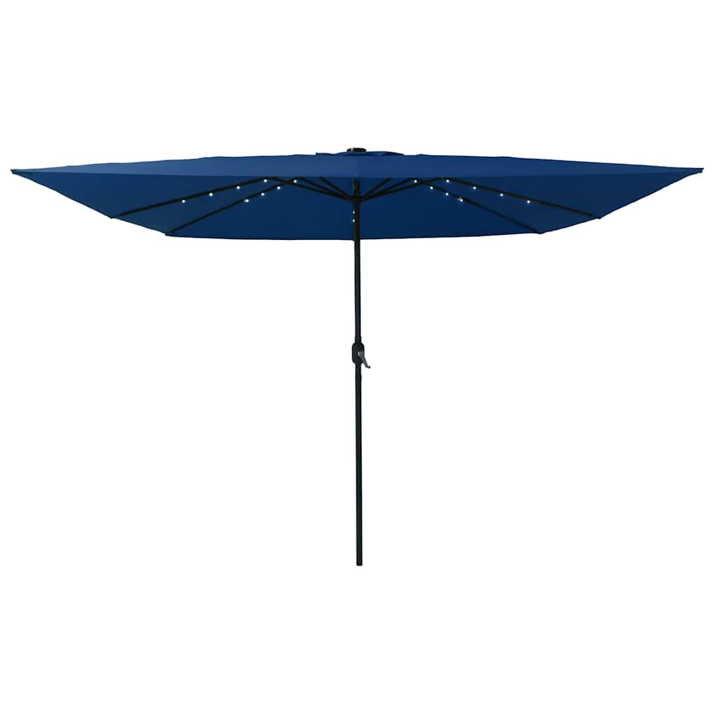 Gartenparasol Blau und Schwarz 295 x 295 x 245 cm
