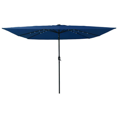 Gartenparasol Blau und Schwarz 295 x 295 x 245 cm