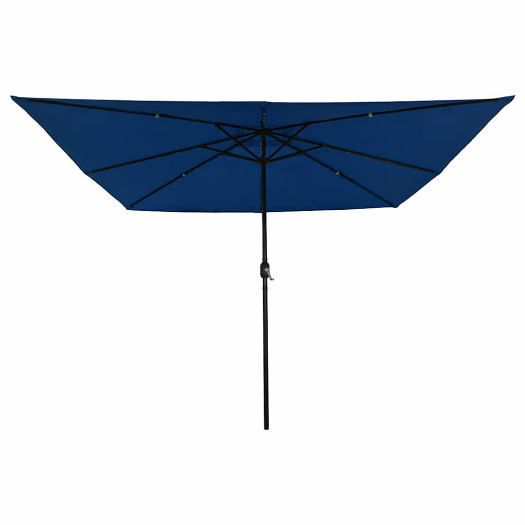 Gartenparasol Blau und Schwarz 295 x 295 x 245 cm