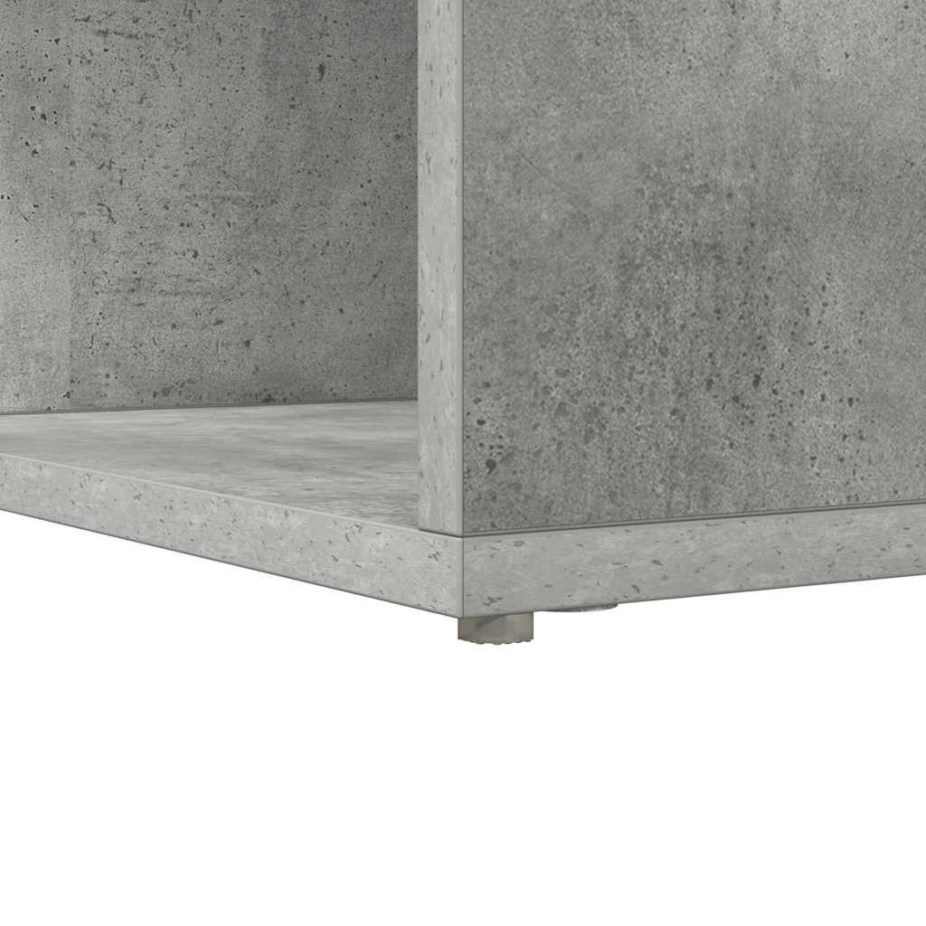 Eck-Schreibtisch mit Regal Beton Grau 101,5 x 149,5 x 149,5 cm