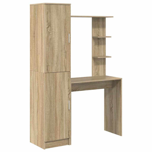 Schreibtisch mit Stauraum mit Regal mit Tür 2 pcs Sonoma Eiche