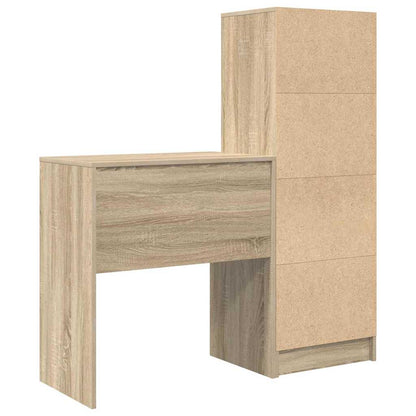 Schreibtisch mit Stauraum 2 pcs Sonoma-Eiche Holzwerkstoff