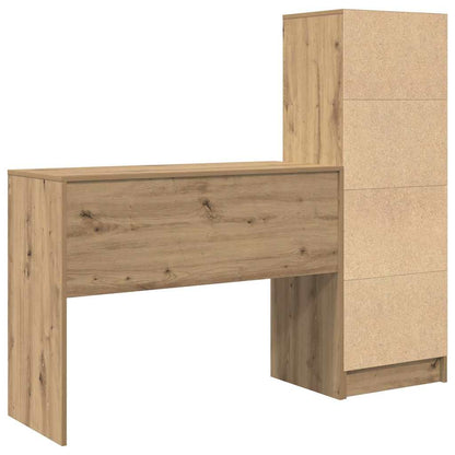 Schreibtisch mit Stauraum 2 pcs Artisan-Eiche Holzwerkstoff