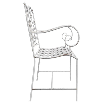 Gartenbank Weiß 104 x 54 x 93cm Stahl