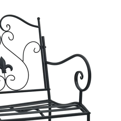 Gartenbank Schwarz 104 x 54 x 93cm Stahl