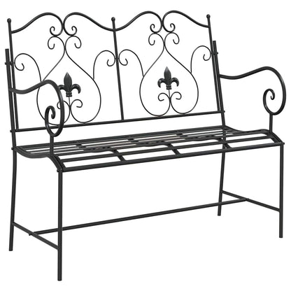 Gartenbank Schwarz 104 x 54 x 93cm Stahl