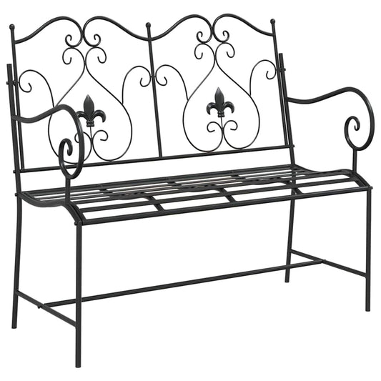 Gartenbank Schwarz 104 x 54 x 93cm Stahl