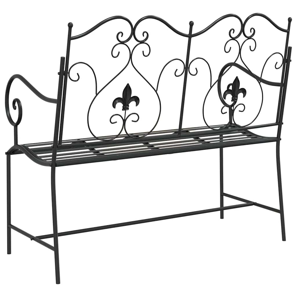 Gartenbank Schwarz 104 x 54 x 93cm Stahl