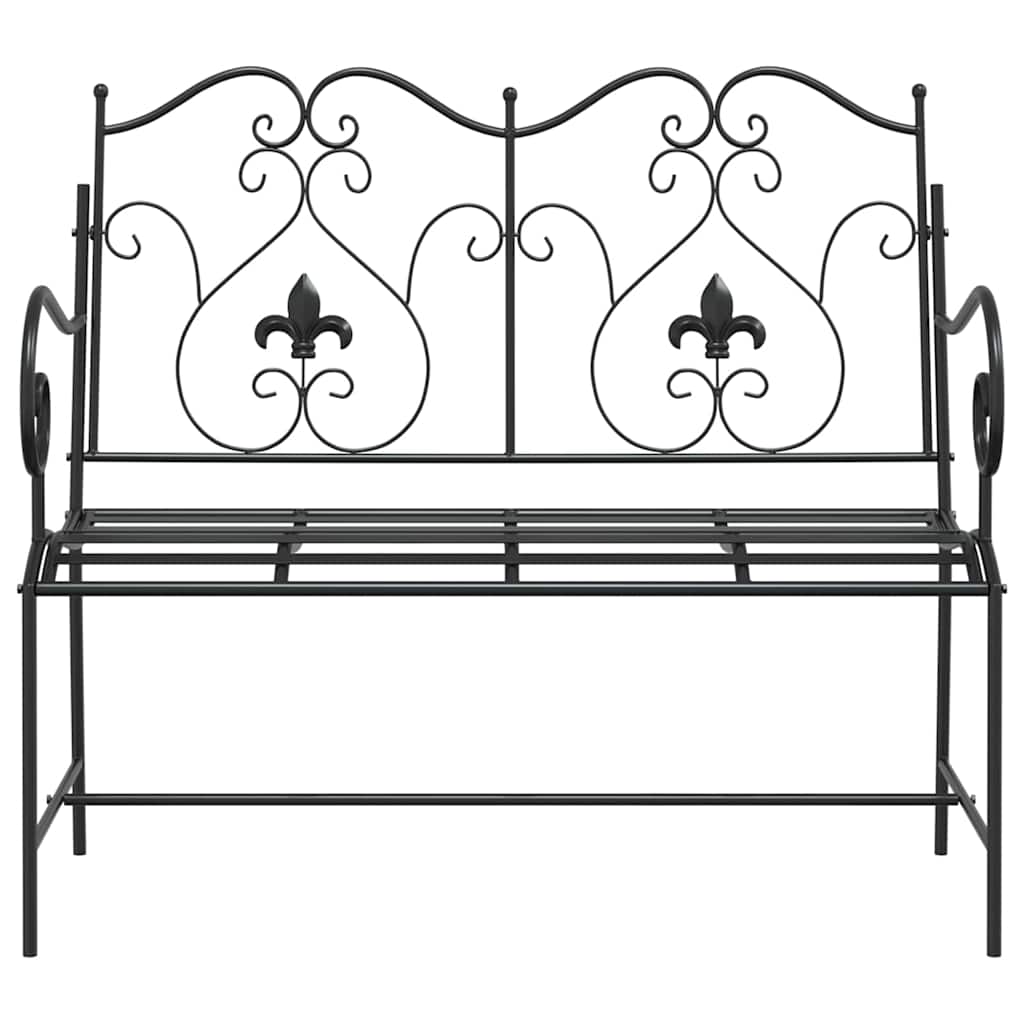 Gartenbank Schwarz 104 x 54 x 93cm Stahl