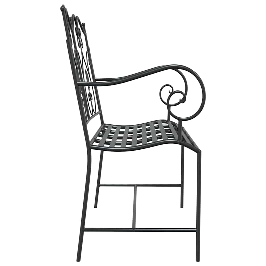 Gartenbank Schwarz 104 x 54 x 93cm Stahl