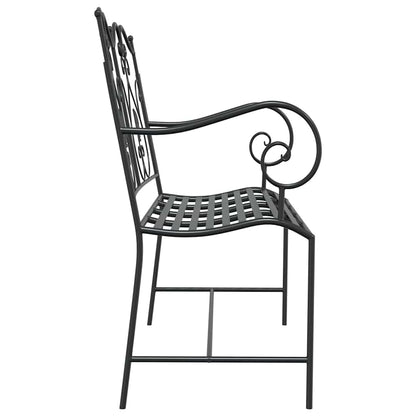 Gartenbank Schwarz 104 x 54 x 93cm Stahl
