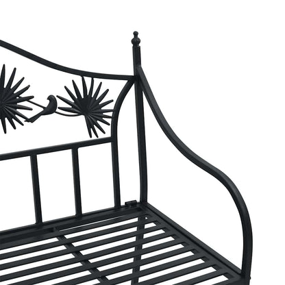 Gartenbank Schwarz 104 x 54 x 93cm Stahl