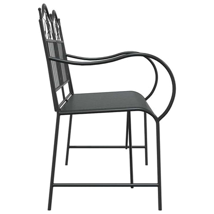 Gartenbank Schwarz 104 x 54 x 93cm Stahl