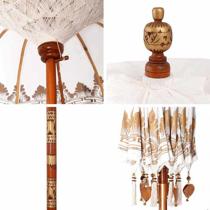 Balinesischer Sonnenschirm Creme 190 x 190 x 260 cm