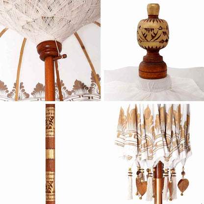 Balinesischer Sonnenschirm Creme 215 x 215 x 260 cm