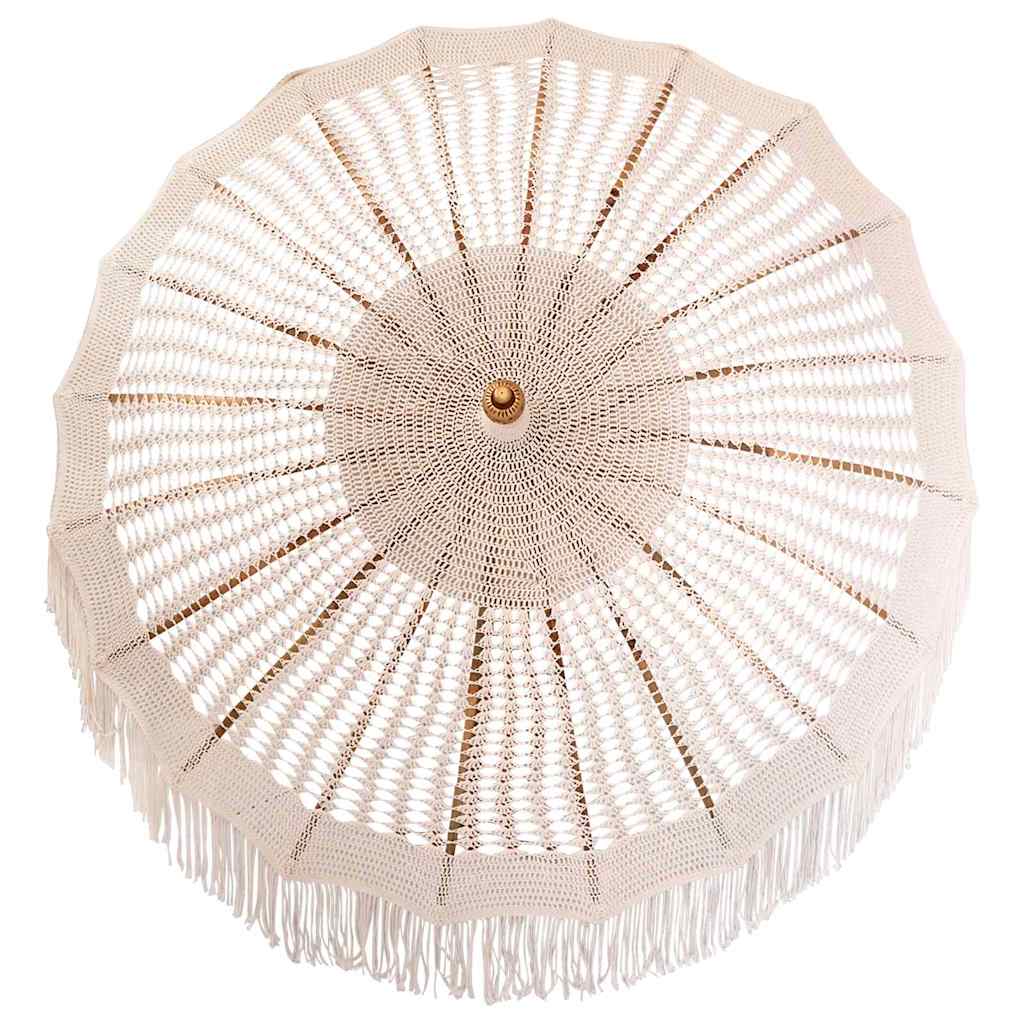 Macrame Sonnenschirm Creme 190 x 190 x 260 cm