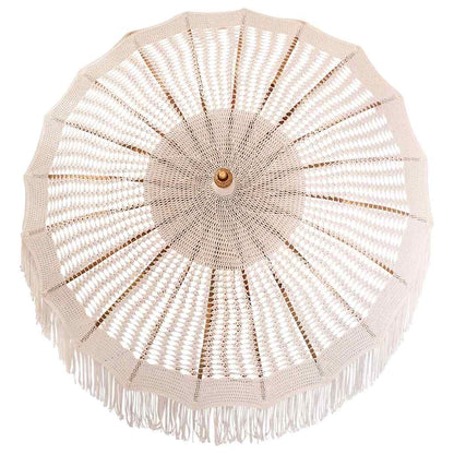 Macrame Sonnenschirm Creme 190 x 190 x 260 cm