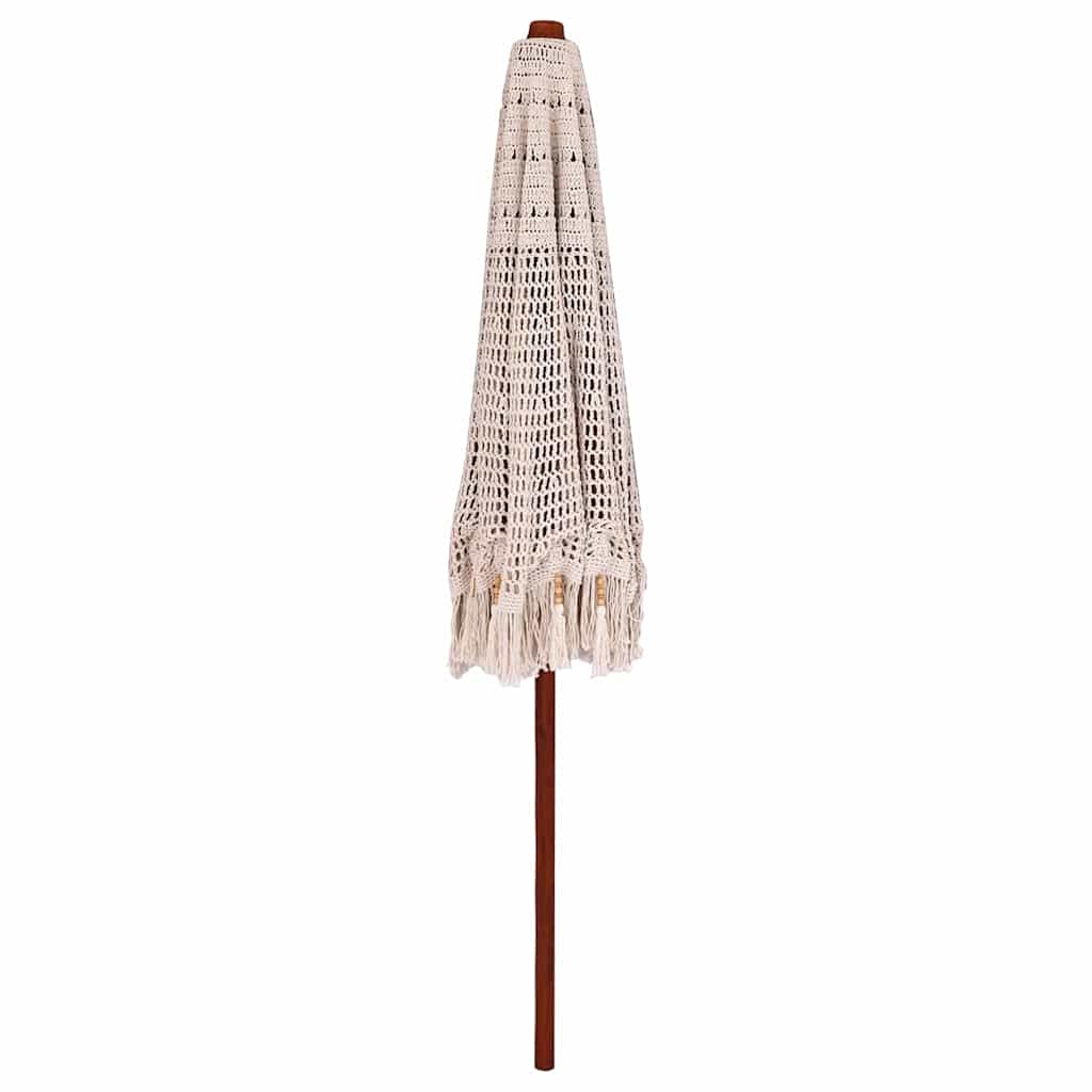 Macrame Sonnenschirm Creme 252,5 x 252,5 x 260 cm