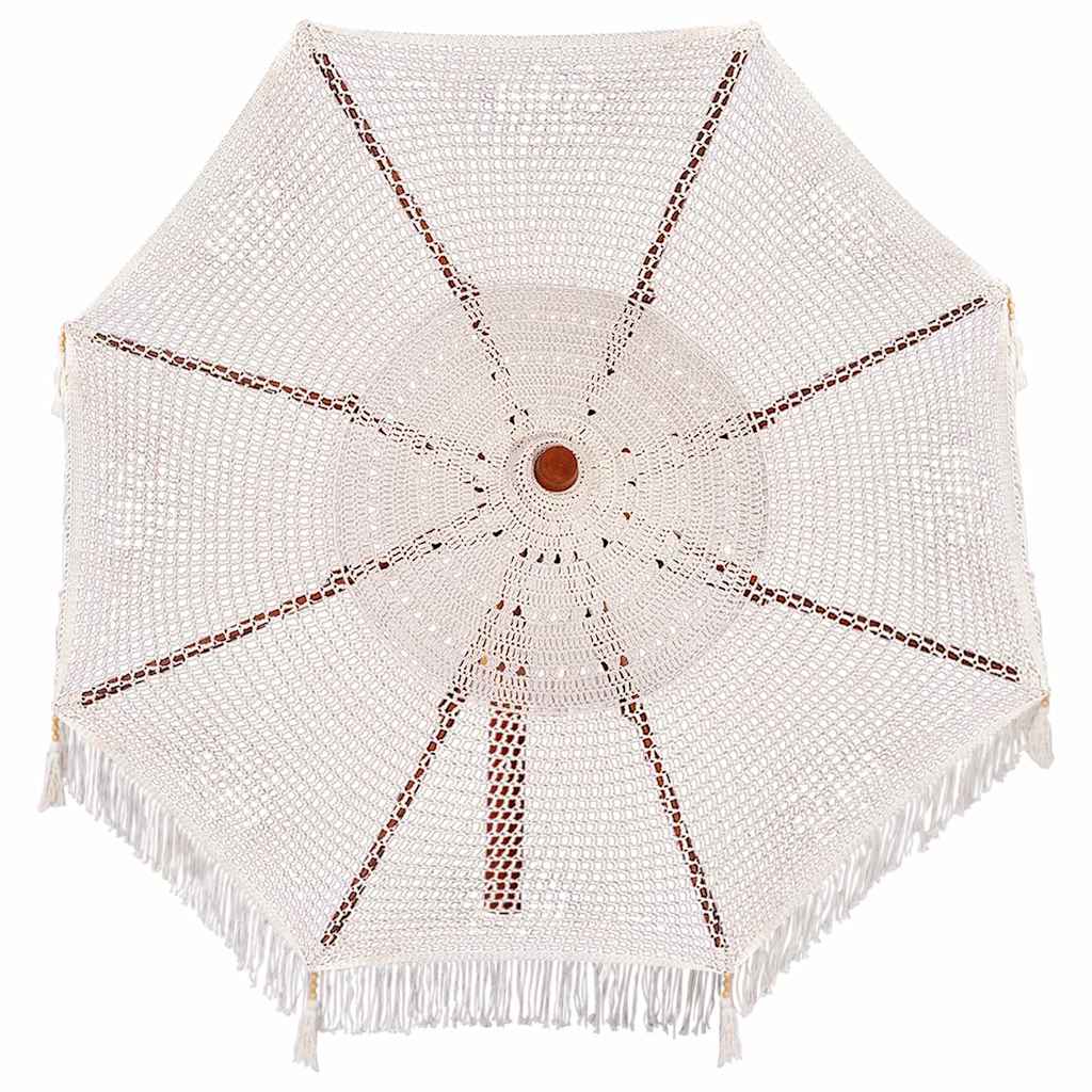 Macrame Sonnenschirm Creme 252,5 x 252,5 x 260 cm