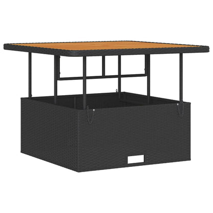 Garten Essgruppe Schwarz Poly-Rattan