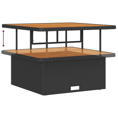 Garten Essgruppe Schwarz Poly-Rattan