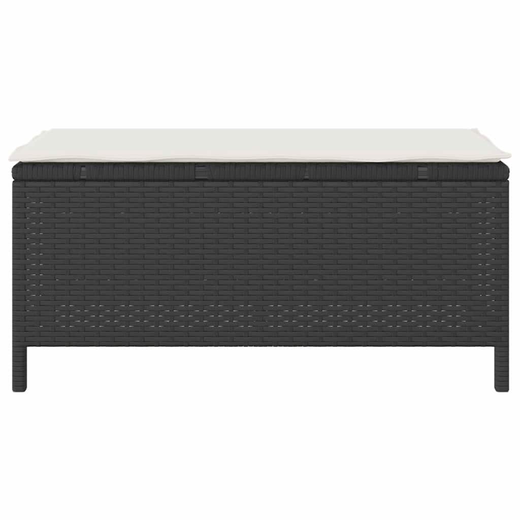 Garten Essgruppe Schwarz Poly-Rattan