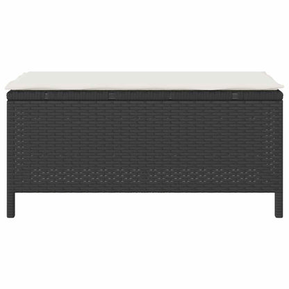 Garten Essgruppe Schwarz Poly-Rattan