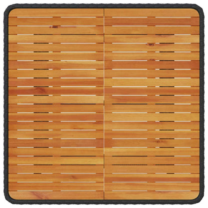 Garten Essgruppe Schwarz Poly-Rattan