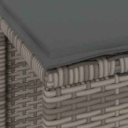 Garten Essgruppe Grau Poly-Rattan