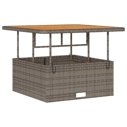 Garten Essgruppe Grau Poly-Rattan