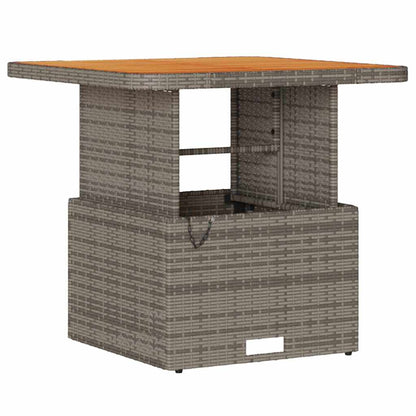 Garten Essgruppe Grau Poly-Rattan