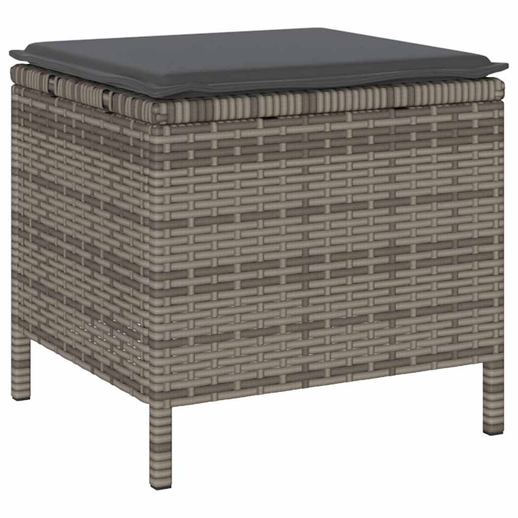 Garten Essgruppe Grau Poly-Rattan