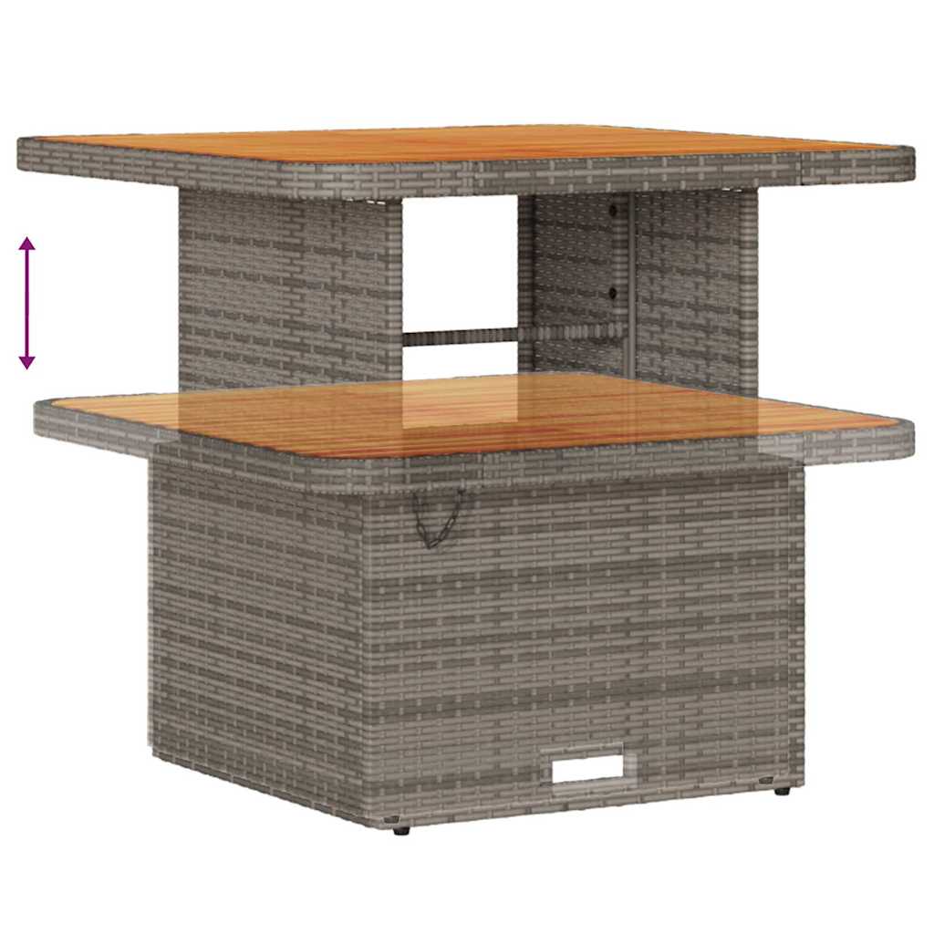 Garten Essgruppe Grau Poly-Rattan