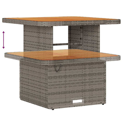 Garten Essgruppe Grau Poly-Rattan