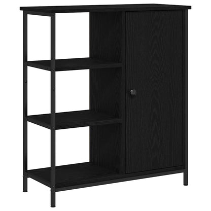 Sideboard Schwarz Eichen-Optik 70 x 30 x 80 cm Holzwerkstoff
