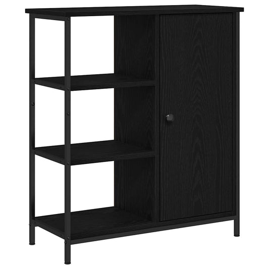 Sideboard Schwarz Eichen-Optik 70 x 30 x 80 cm Holzwerkstoff