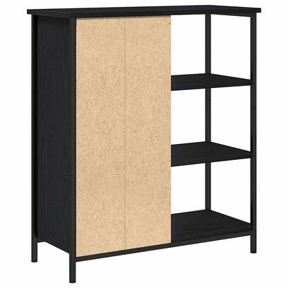 Sideboard Schwarz Eichen-Optik 70 x 30 x 80 cm Holzwerkstoff