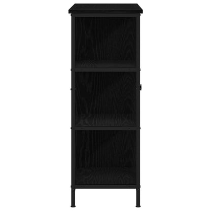 Sideboard Schwarz Eichen-Optik 70 x 30 x 80 cm Holzwerkstoff