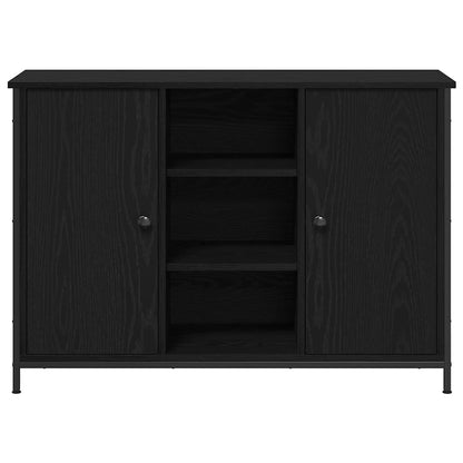 Sideboard Schwarz Eichen-Optik 100 x 35 x 70 cm Holzwerkstoff