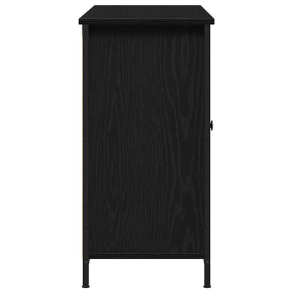 Sideboard Schwarz Eichen-Optik 100 x 35 x 70 cm Holzwerkstoff