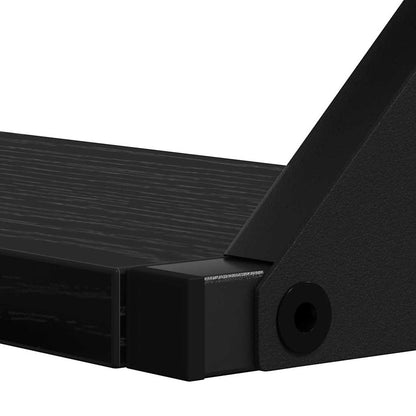 Wandregal-Set 3 pcs Schwarz Eichen-Optik 37 x 12 x 13 cm