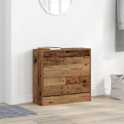 Schuhschrank mit Speicher Altholz 60 x 21 x 57 cm Holzwerkstoff
